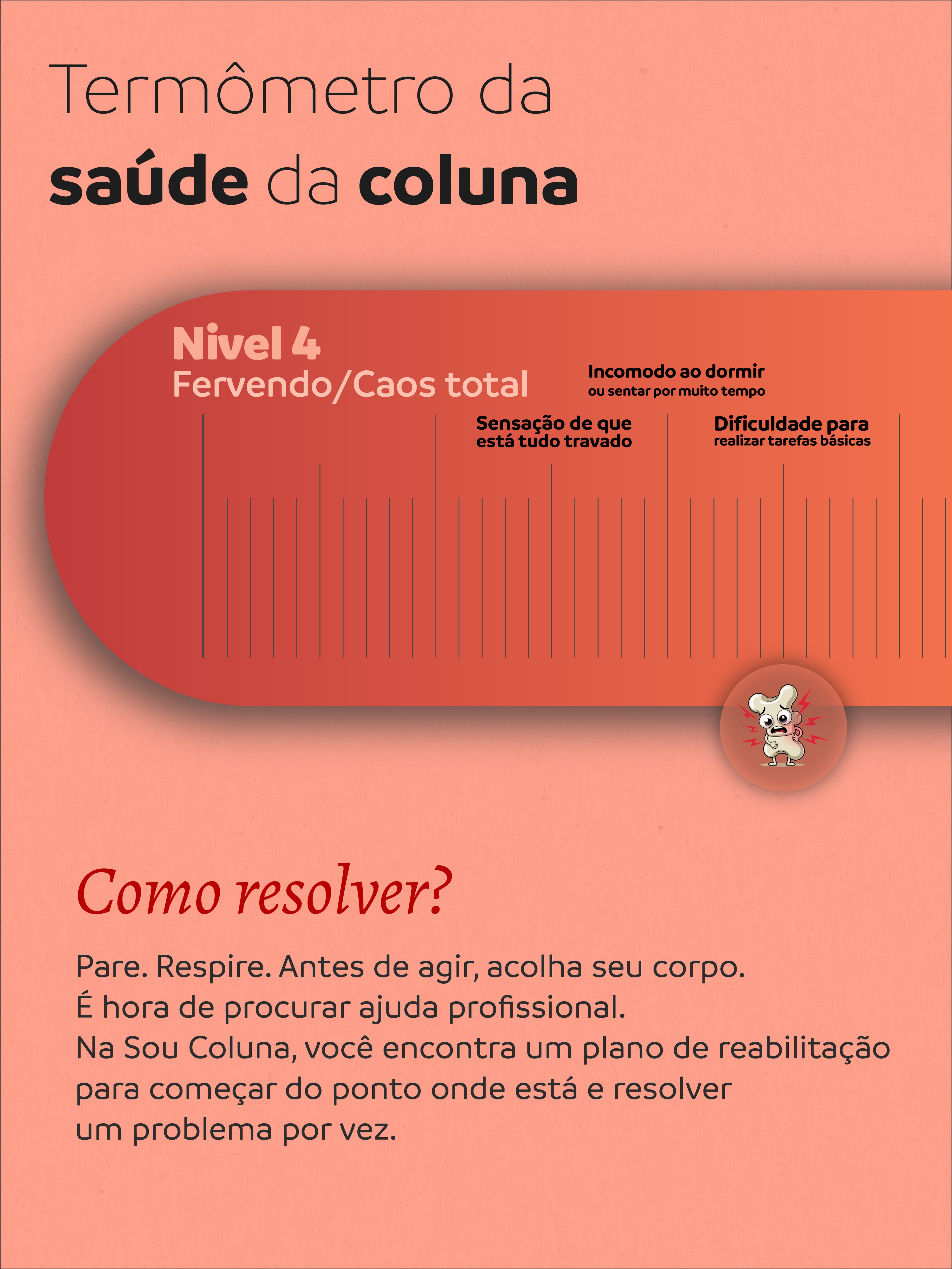 Termômetro da saúde da coluna